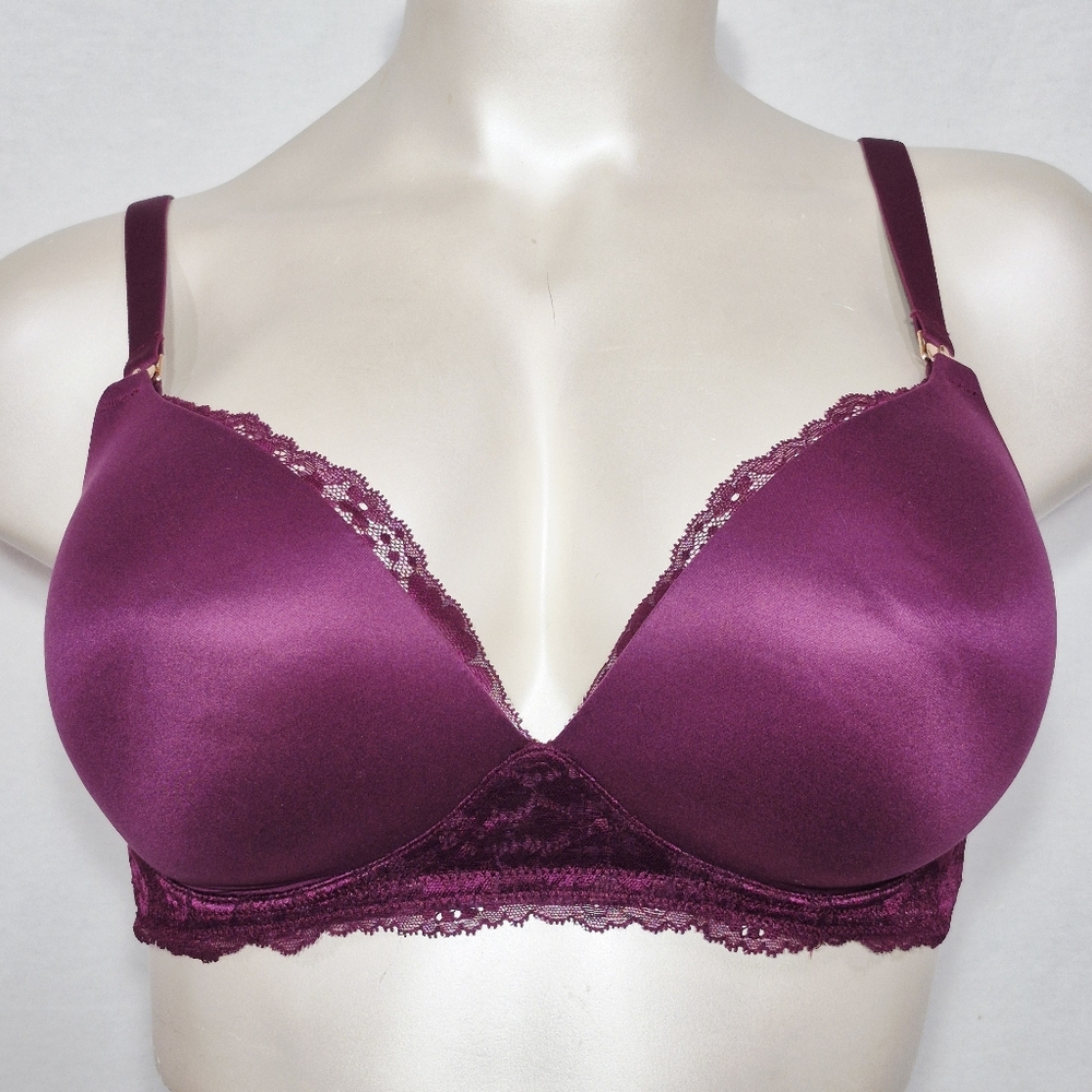 38DDD Victoria's Secret Body By Victoria Lace Trim No Wire Nursing Bra Burgundy